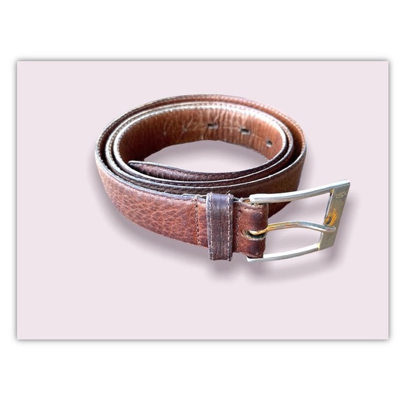 YSL Belt Brown Leather Yves Saint Laurent - Picture 3 of 10